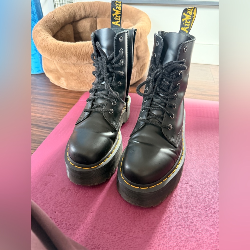 Dr. Martens Black Lace-Up Boots Size 39